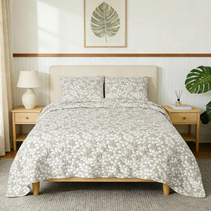 Leaves Reversible Quilt Set | Plow & Hearth