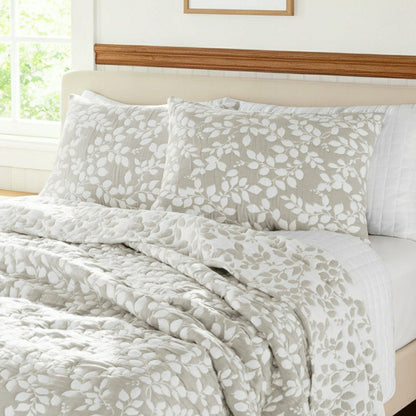 Leaves Reversible Quilt Set | Plow & Hearth