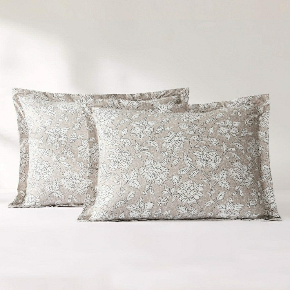 Zara Floral Block Cotton Comforter 8Pc Set | Plow & Hearth