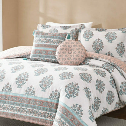 Sofia Flower Block Bouquet Comforter 5Pc Set | Plow & Hearth