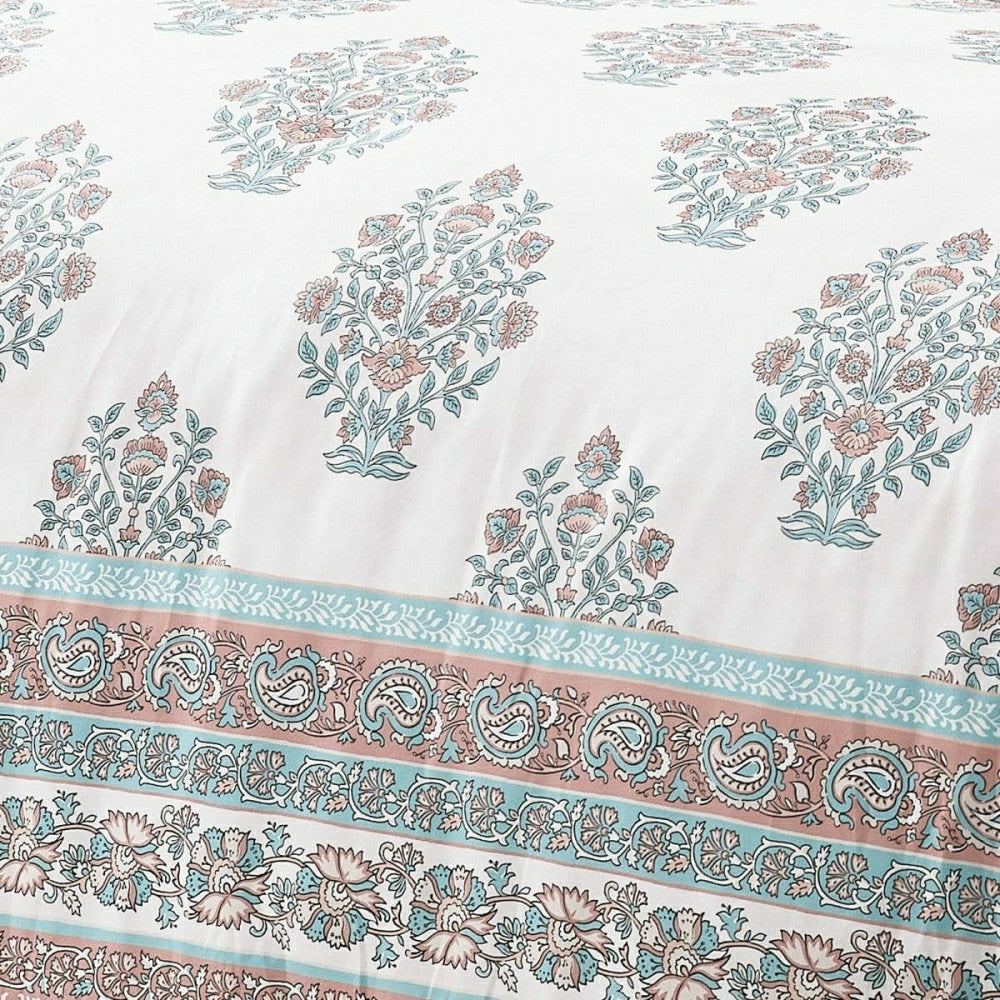 Sofia Flower Block Bouquet Comforter 5Pc Set | Plow & Hearth