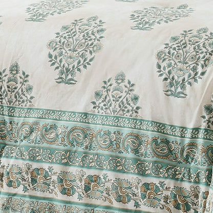 Sofia Flower Block Bouquet Cotton Comforter Set | Plow & Hearth