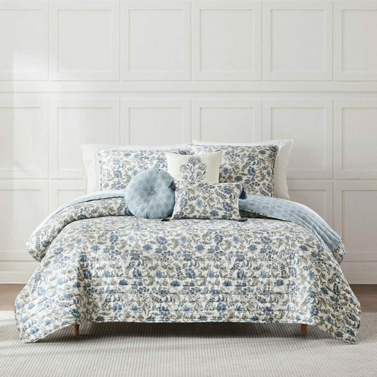 Lillian Block Print Reversible Quilt 6 Set | Plow & Hearth