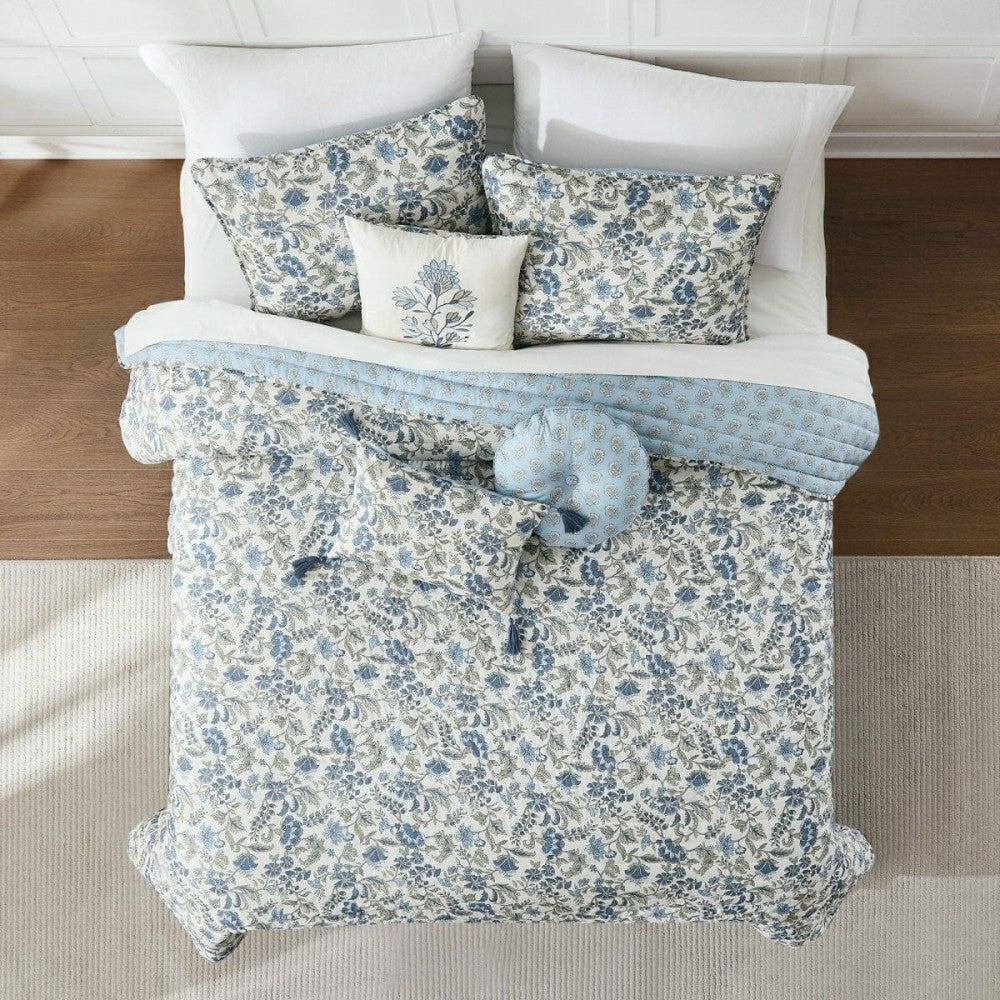 Lillian Block Print Reversible Quilt 6 Set | Plow & Hearth
