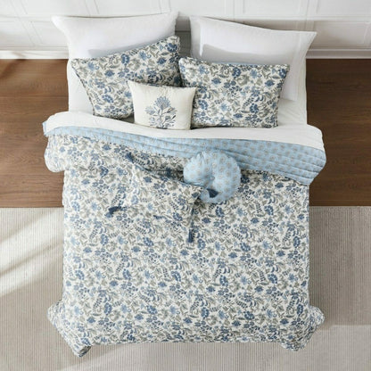 Lillian Block Print Reversible Quilt 6 Set | Plow & Hearth