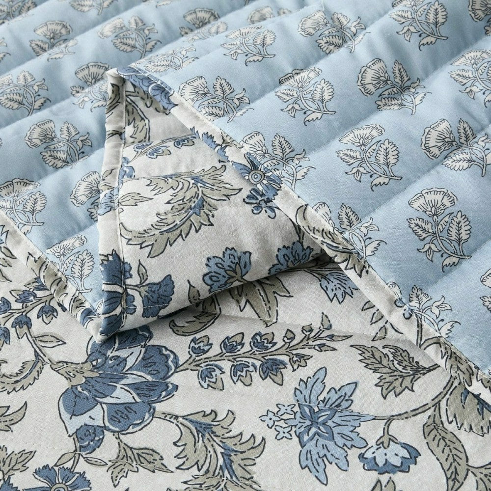 Lillian Block Print Reversible Quilt 6 Set | Plow & Hearth
