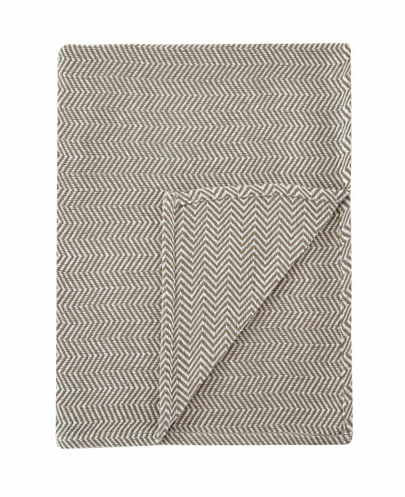 Herringbone Cotton Blanket | Plow & Hearth