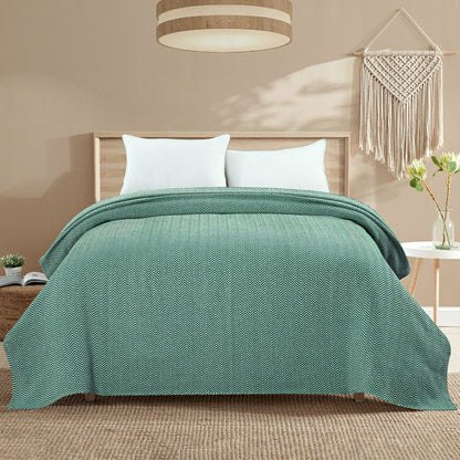 Herringbone Cotton Blanket | Plow & Hearth