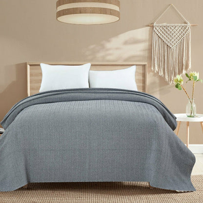 Herringbone Cotton Blanket | Plow & Hearth