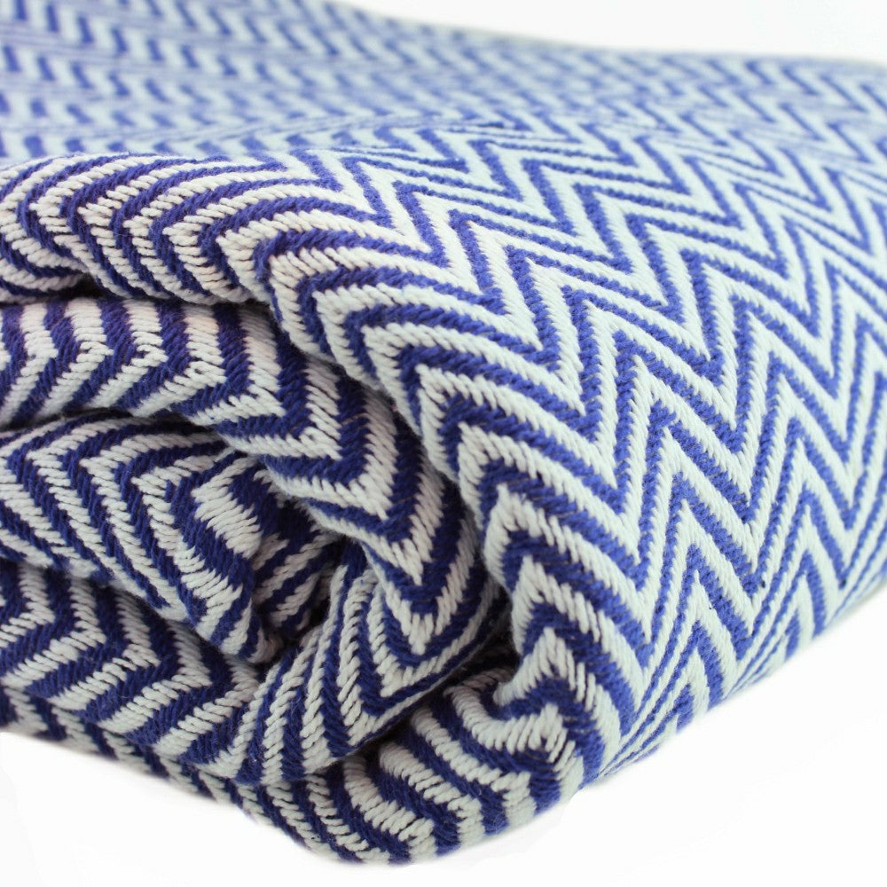 Herringbone Cotton Blanket | Plow & Hearth
