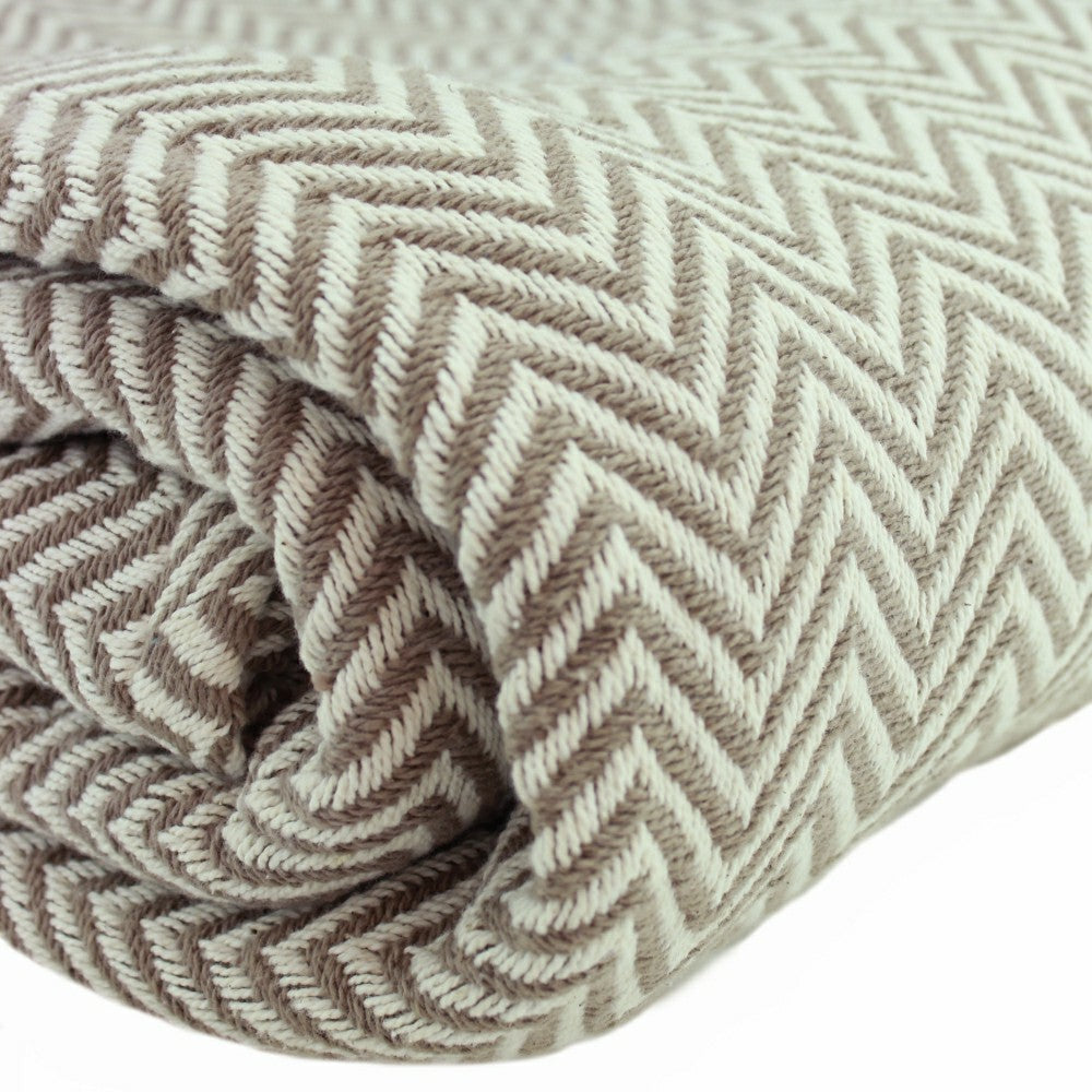 Herringbone Cotton Blanket | Plow & Hearth