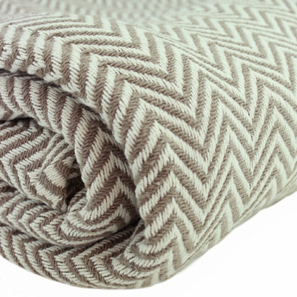 Herringbone Cotton Blanket | Plow & Hearth