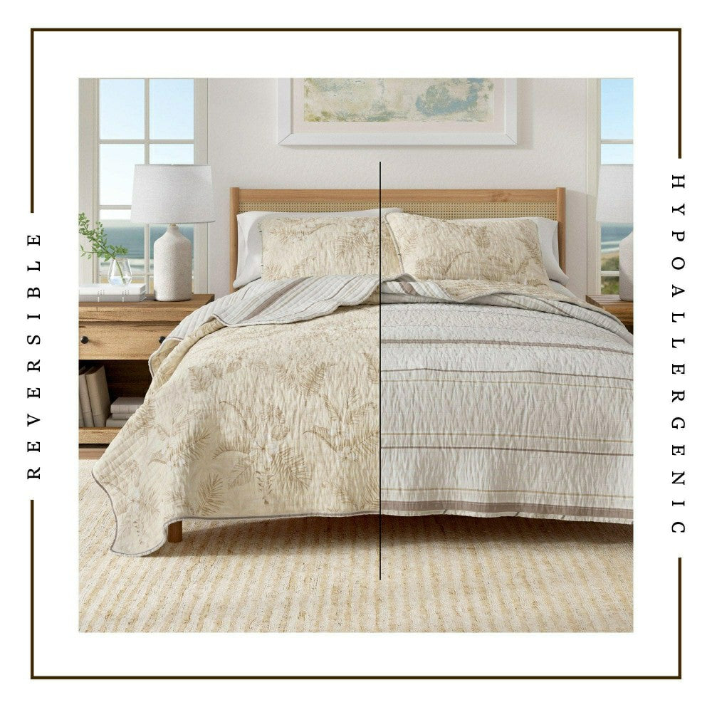 Mendocino Floral Printed Cotton Quilt Set | Plow & Hearth