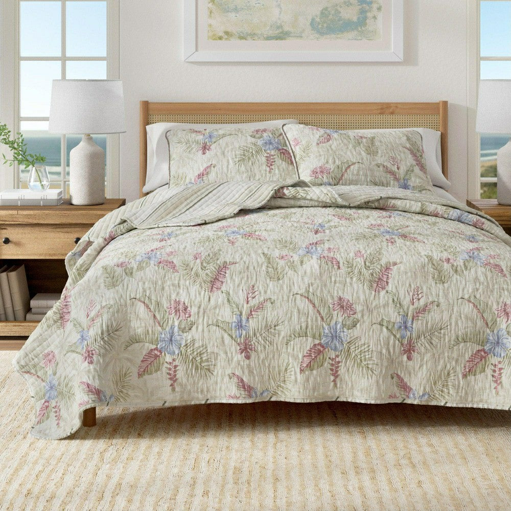 Mendocino Floral Printed Cotton Quilt Set | Plow & Hearth