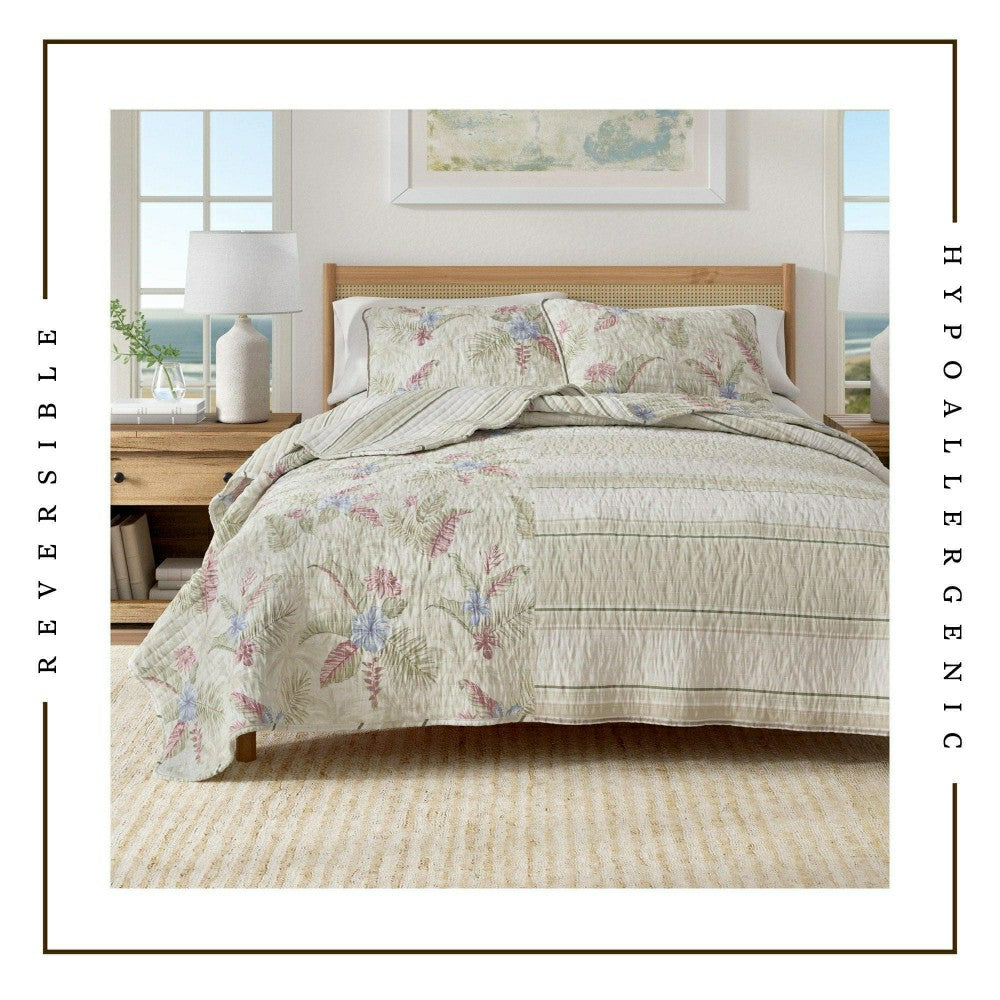 Mendocino Floral Printed Cotton Quilt Set | Plow & Hearth