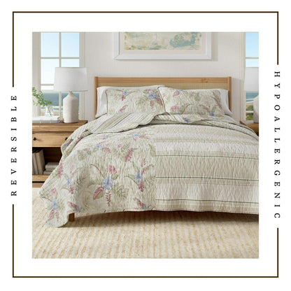 Mendocino Floral Printed Cotton Quilt Set | Plow & Hearth