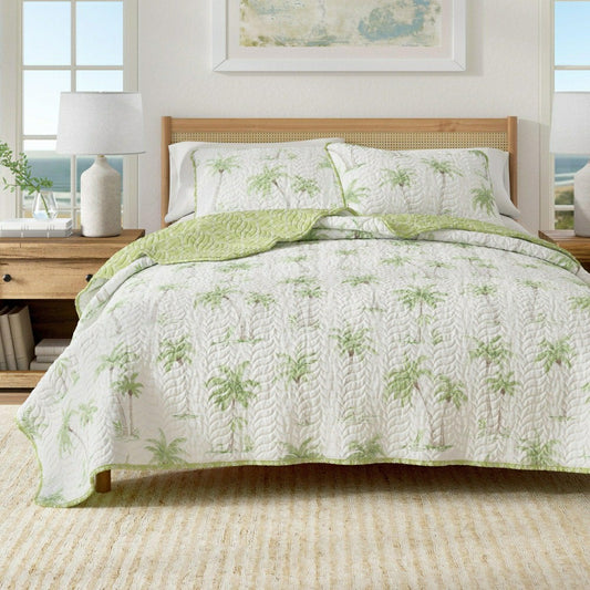 West Palm Trees Coastal Quilt Set | Plow & Hearth