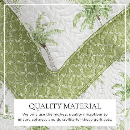 West Palm Trees Coastal Quilt Set | Plow & Hearth