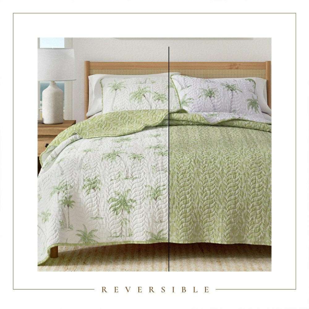 West Palm Trees Coastal Quilt Set | Plow & Hearth