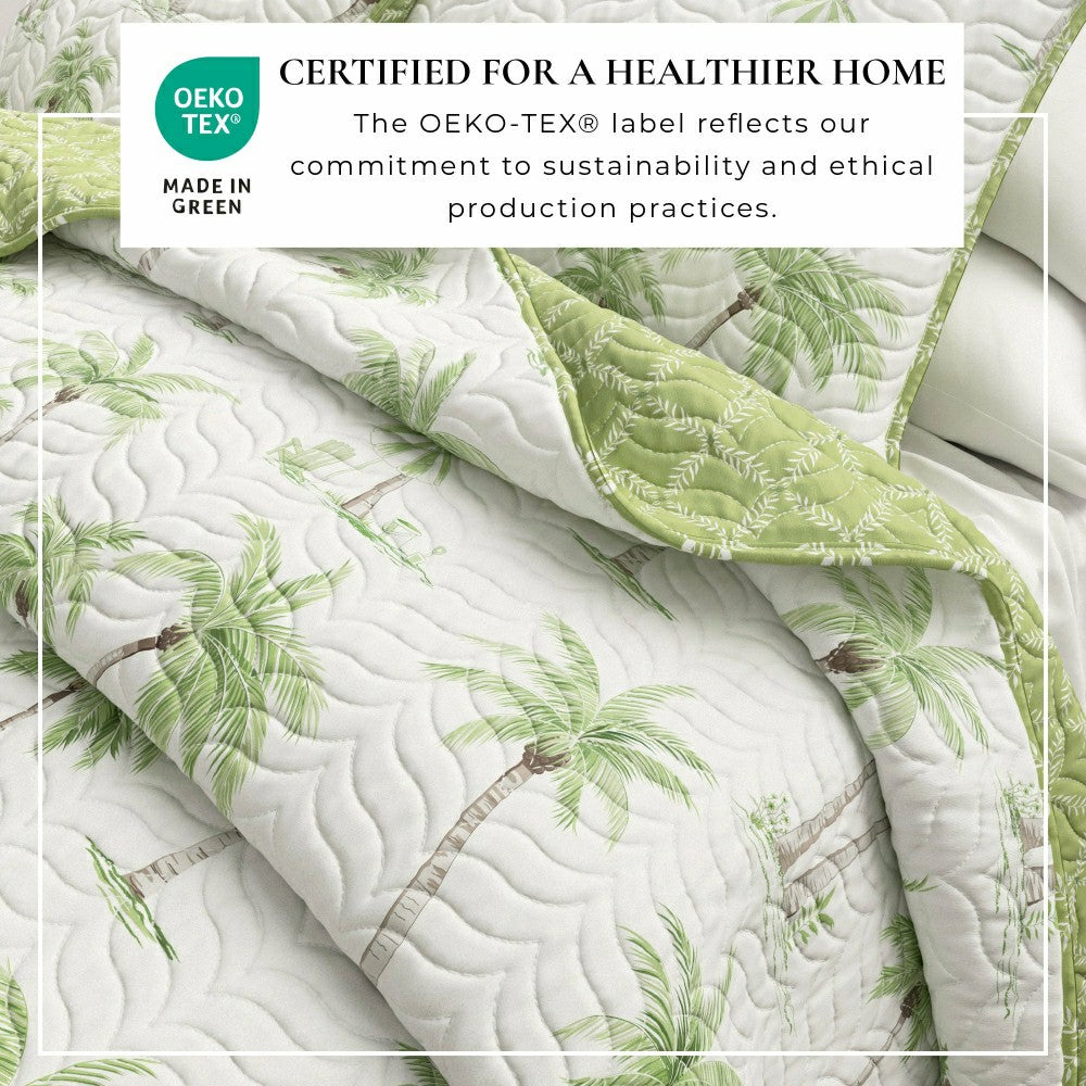 West Palm Trees Coastal Quilt Set | Plow & Hearth