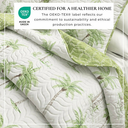 West Palm Trees Coastal Quilt Set | Plow & Hearth