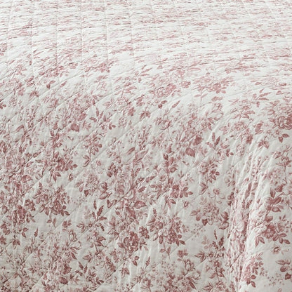 Peony Toile Reversible Cotton Quilt Set | Plow & Hearth