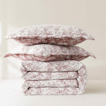 Peony Toile Reversible Cotton Quilt Set | Plow & Hearth