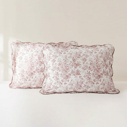 Peony Toile Reversible Cotton Quilt Set | Plow & Hearth