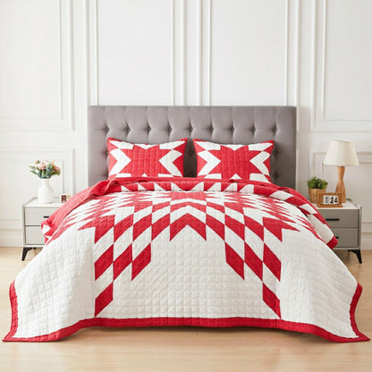Star Patch Patchwork Cotton Quilt Set | Plow & Hearth