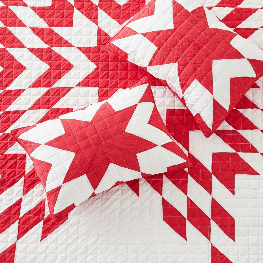 Star Patch Patchwork Cotton Quilt Set | Plow & Hearth