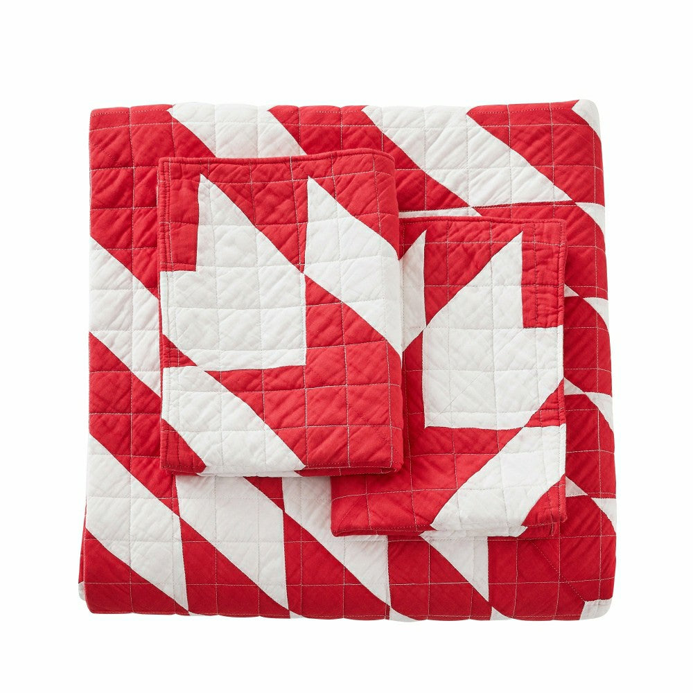 Star Patch Patchwork Cotton Quilt Set | Plow & Hearth