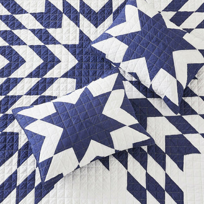 Star Patch Patchwork Cotton Quilt Set | Plow & Hearth