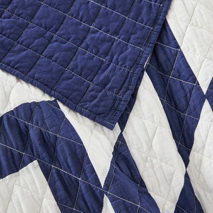 Star Patch Patchwork Cotton Quilt Set | Plow & Hearth