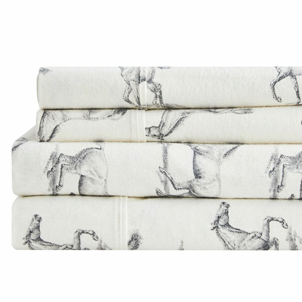Horses Flannel Sheet Set | Plow & Hearth