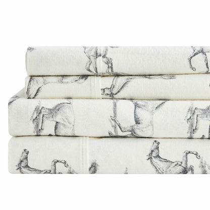 Horses Flannel Sheet Set | Plow & Hearth