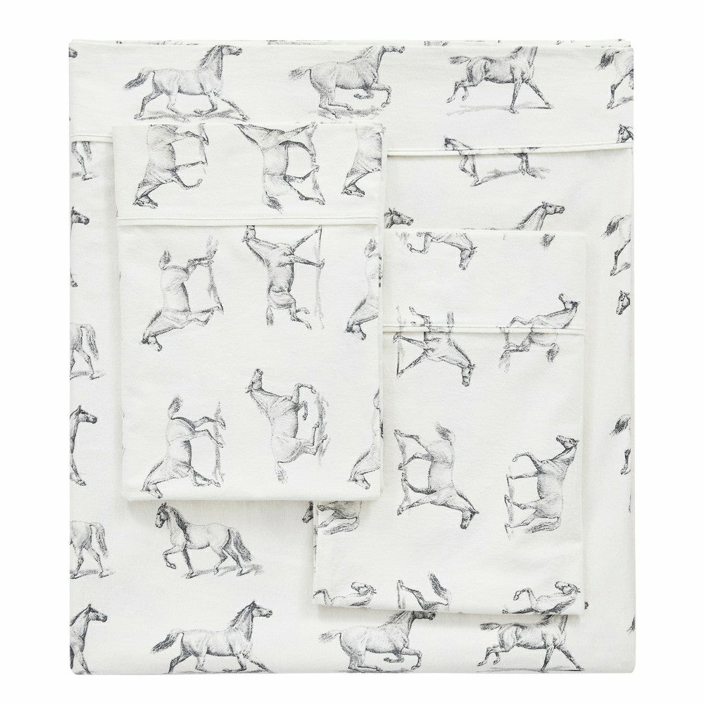 Horses Flannel Sheet Set | Plow & Hearth