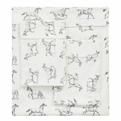 Horses Flannel Sheet Set | Plow & Hearth