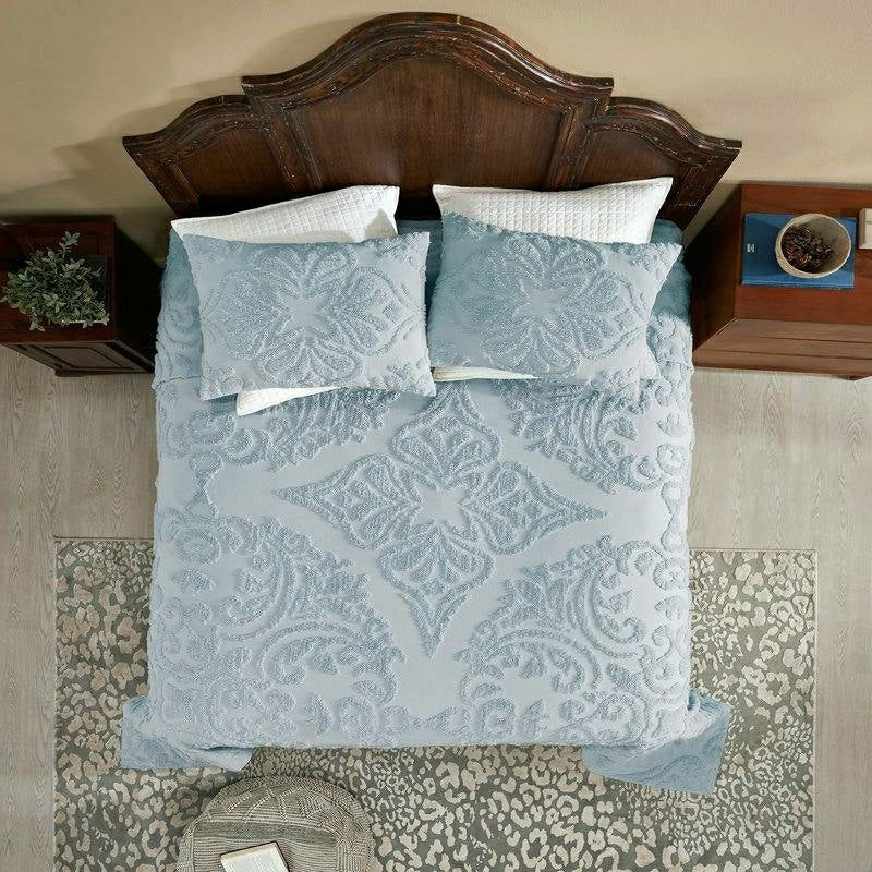 Full Size 100-Percent Cotton Chenille 3-Piece Coverlet Bedspread Set i | Plow & Hearth