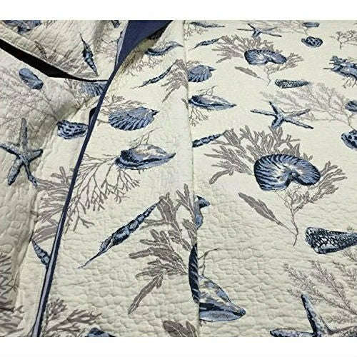 Queen size 100-Percent Cotton 3-Piece Bedspread Quilt Set Ocean Beach  | Plow & Hearth