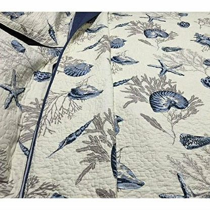 Queen size 100-Percent Cotton 3-Piece Bedspread Quilt Set Ocean Beach  | Plow & Hearth