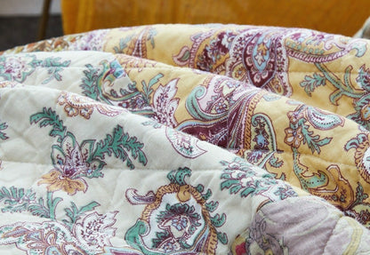 Bohemian Burgundy Paisley Patchwork Cotton Bedspread Set | Plow & Hearth