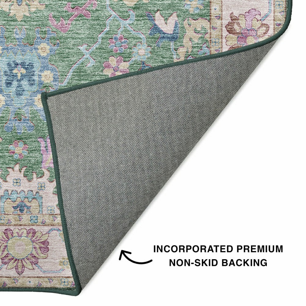 Hatay Lime Polyester Rug | Plow & Hearth