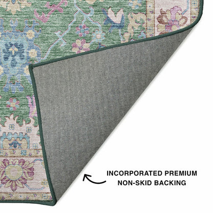 Hatay Lime Polyester Rug | Plow & Hearth