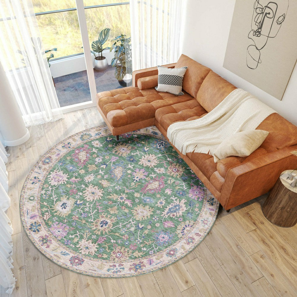 Hatay Lime Polyester Rug | Plow & Hearth