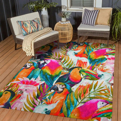 Tropics Confetti Polyester Area Rug | Plow & Hearth