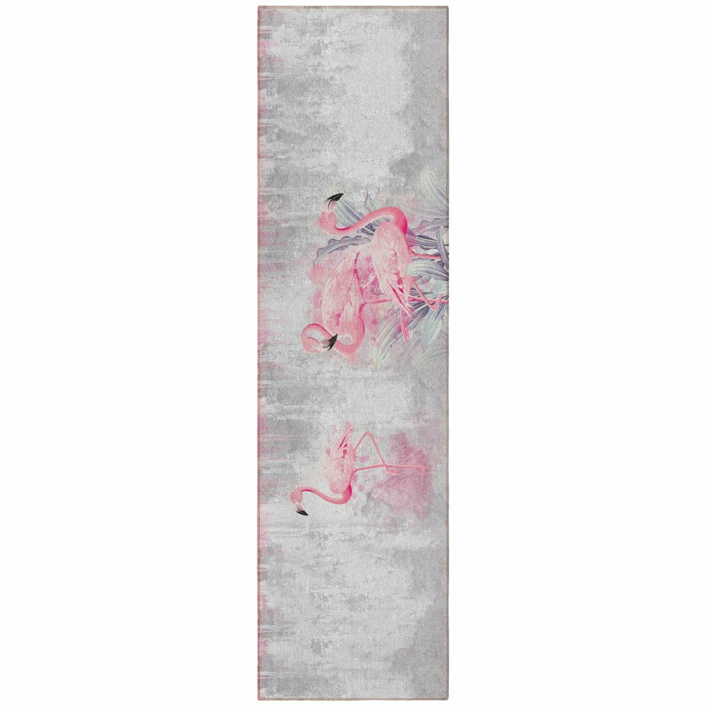 Tropical Flamingos Polyester Area Rug | Plow & Hearth