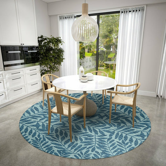 Sedona Leaf Patterned Polyester Area Rug | Plow & Hearth