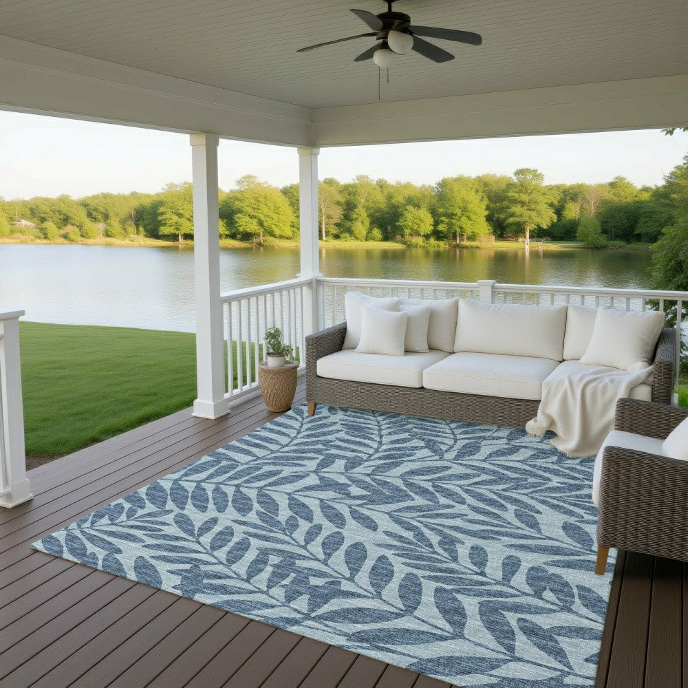 Sedona Leaf Patterned Polyester Area Rug | Plow & Hearth