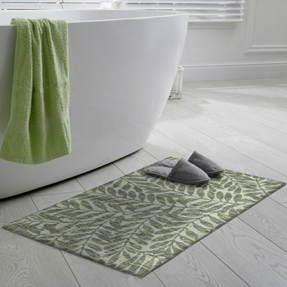 Sedona Leaf Patterned Polyester Area Rug | Plow & Hearth