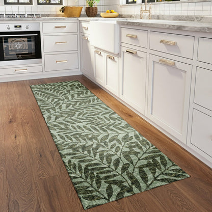 Sedona Leaf Patterned Polyester Area Rug | Plow & Hearth